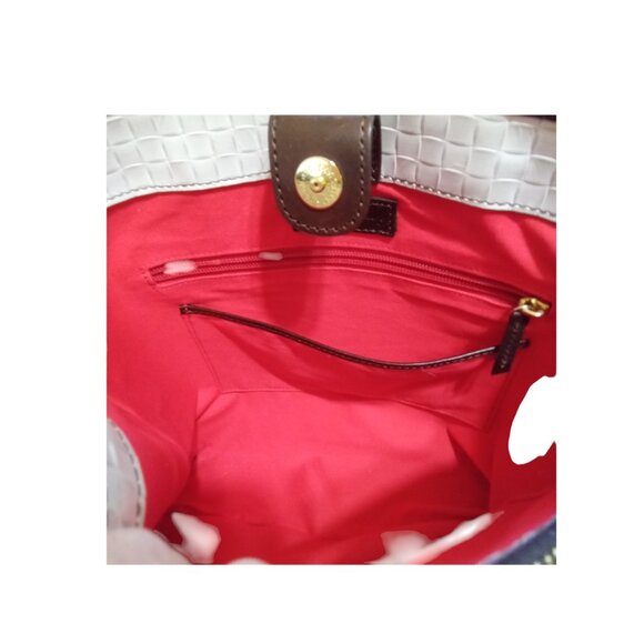 Dooney & Bourke NEW Leather Basket Weave Liliana Shopper Tote & Wristlet EUC - Picture 3 of 14